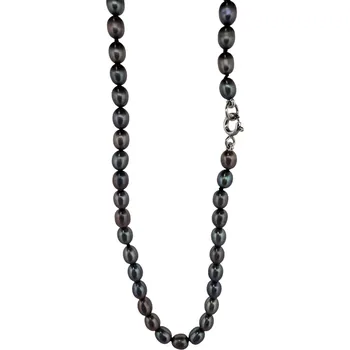 Souprava šperků Leru Náhrdelník sladkovodní říční perly ocelové Délka řetízku: 42cm