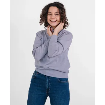 Dámský svetr Dámský vlněný rolák Merino Šedá XL
