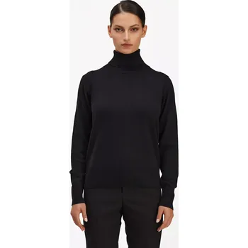 Dámský svetr Dámský vlněný rolák Merino Blend Černá XL