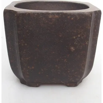 Květináč Bonsai miska 7 x 7 x 6 cm hnědookrová 96254