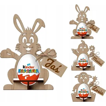 Velikonoční dekorace ZAJÍC ZAJÍČEK VELIKONOČNÍ KRÁLÍK na vajíčko + JMÉNO na Kinder vajíčko do školky