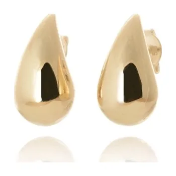 Náušnice Dámské náušnice ze žlutého zlata slza NA1623F + DÁREK ZDARMA