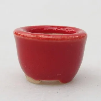 Květináč Mini bonsai miska 2 x 2 x 1,5 cm červená 151597