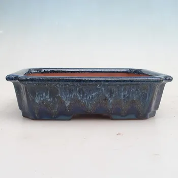 Květináč Bonsai miska 22 x 17 x 5,5 cm modrá 129297