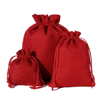Dárková taška Pytlík z juty červený (dva rozměry), Rozměr: 16,5 x 23,0 cm