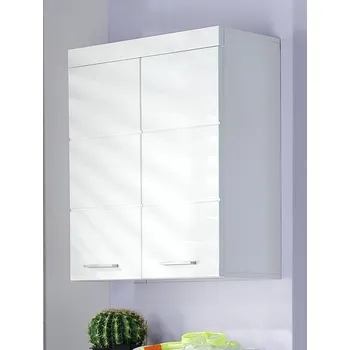 Koupelnový nábytek trendteam Koupelnová nástěnná skříňka Amanda White Melamin/Bílý vysoký lesk Hluboká zásuvka 73 x 77 x 23 cm | 1393-505-01