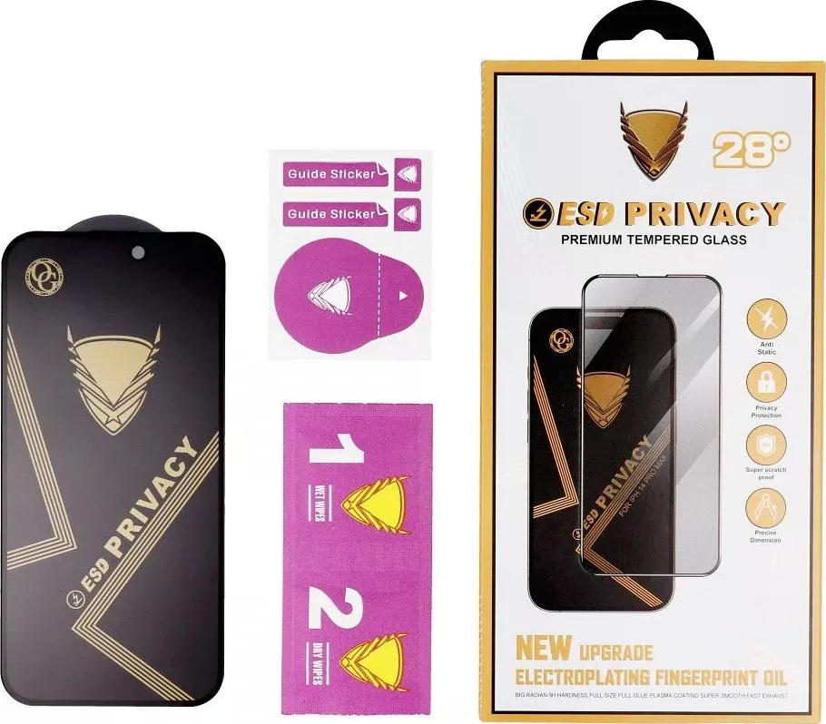 Ochranné sklo OG Premium Privacy Glass Xiaomi Redmi Note 14 4G / 5G – černé 5903396345234 (Ochranné tvrzené sklo OG Premium Privacy Glass pro Xiaomi Redmi Note 14 4G / Redmi Note 14 5G – celoplošné lepení, filtr soukromí, tvrdost 9H – černé)