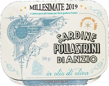 Sardine Pollastrini Sardinky v olivovém oleji SAPA Millesimate 100g Pollastrini