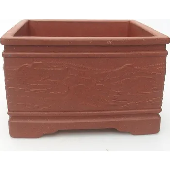 Květináč Bonsai miska 13 x 13 x 8 cm cihlová 133355