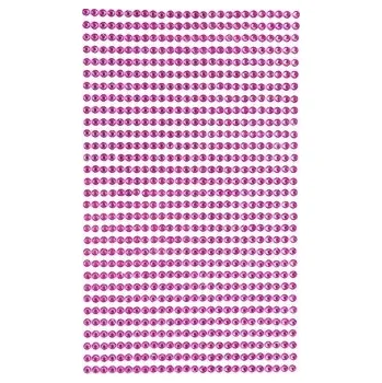 Nalepovací kamínky dpCraft 3 mm 806 ks - růžové střední