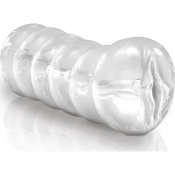 EXTREME TOYZ Průhledný mastubátor těsné roztleskávačky