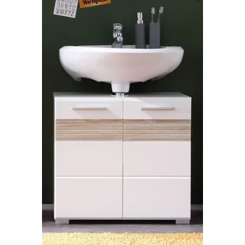 Koupelnový nábytek trendteam Koupelnová skříňka Mezzo bílá/bílý vysoký lesk 60 x 56 x 34 cm | 128030141