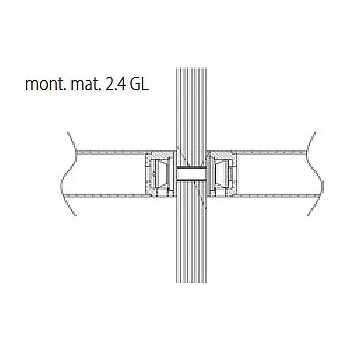 Madlo do koupelny Montážní sada 2.4GL SKLO - montáž do páru (MADLO 8014)