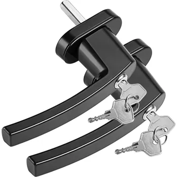 Okenní klika Interex Sada 2ks uzamykatelných okenních klik LOCKED / Černá