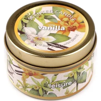 Svíčka Vonná svíčka v plechovce 60 g - 4 (vanilla) zelená sv.