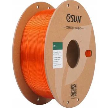 3D tisk ESUN PET Filament transparentní oranžová 1.75mm 1000g papírová cívka