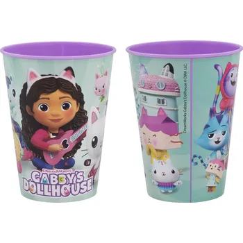 STOR Plastový kelímek Gábinin kouzelný domek (Gabby’s Dollhouse) 260 ml – barevný, BPA free