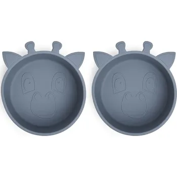 Nuuroo Alex Giraf silikonová miska 2 ks, Bering Sea