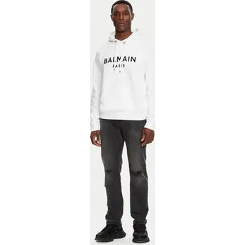 Dámská mikina Balmain Mikina DH1JR002BB65 Bílá Regular Fit L