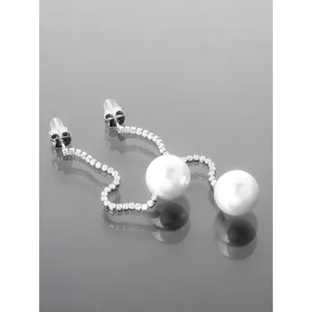 Náušnice Náušnice elegantní dlouhé s perličkou Barva: Zlatá