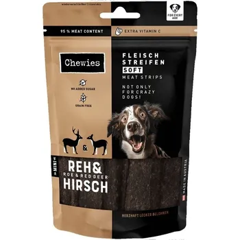 Pamlsek pro psa Chewies Fleischstreifen Soft Srnčí a jelení maso Mini 70 g