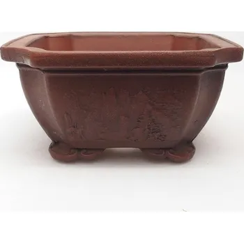 Květináč Bonsai miska 14 x 14 x 7 cm hnědá 96215