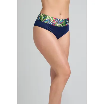 Dámské plavky Dorina Kofar Mata plavkové kalhotky s vysokým pasem s letním vzorem - DOROIK0065/modrá / XXL DOR4F019-IK0065