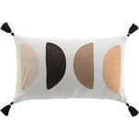 Douceur d'intérieur Dekorační polštář z kombinovaných materiálů, LUMIS, 30 x 50 cm