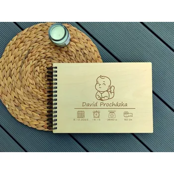 Fotoalbum Dětské dřevěné fotoalbum pro chlapečka 3