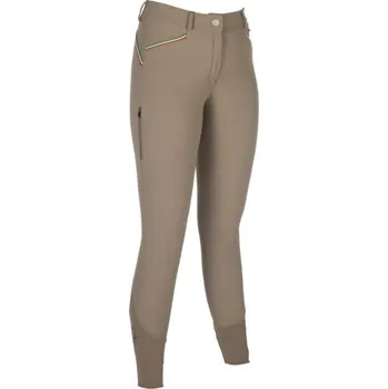 Jezdecké kalhoty HKM Rajtky Livigno Sportive, silikonový sed, taupe 46