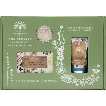 Kosmetická sada English Soap Company Jasmín & Lesní jahody Sada péče o tělo a ruce, 3 ks