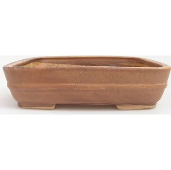 Květináč Keramická bonsai miska 18 x 15 x 4,5 cm hnědá 109912