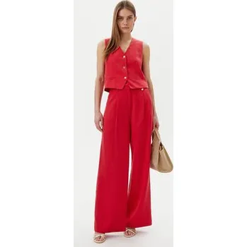 Dámské kalhoty LOLA CASADEMUNT Palazzo kalhoty LS2514010 Červená Wide Leg XS