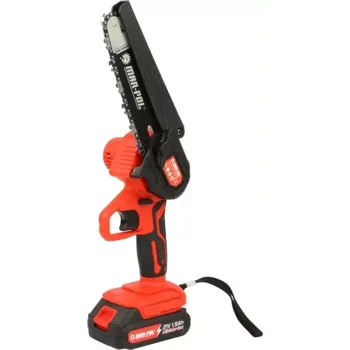 Motorová pila MAR-POL M66164 Aku jednoruční řetězová pila 15,2 cm (6"), 2x baterie Li-Ion, 2.0Ah