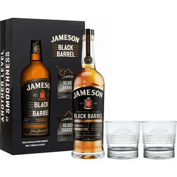 Whisky Jameson Black Barrel se 2 sklenicemi 40% 0,7l
