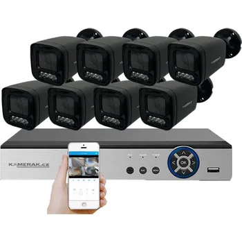 Kompletní kamerový systém 8 kamerový AHD set HE8-56E 5Mpx 1920p, H.265, CZ menu