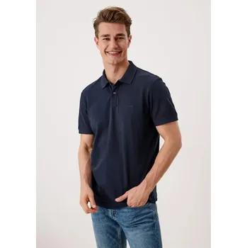 Pánské tričko Pánská polokošile s krátkým rukávem s.Oliver modrá - S