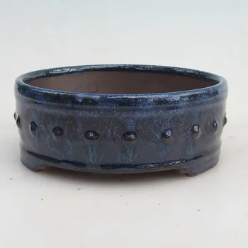 Květináč Bonsai miska 14 x 14 x 5,5 cm modrá 129341