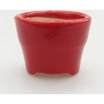 Květináč Mini bonsai miska 3,5 x 3,5 x 2,5 cm červená 144413