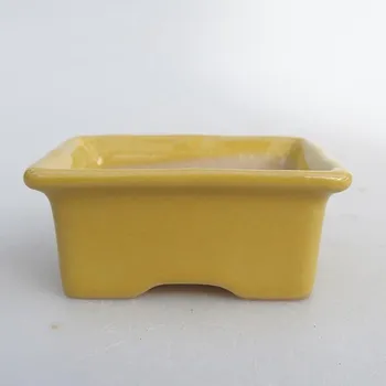 Květináč Mini bonsai miska 6 x 4,5 x 2,5 cm žlutá 150808