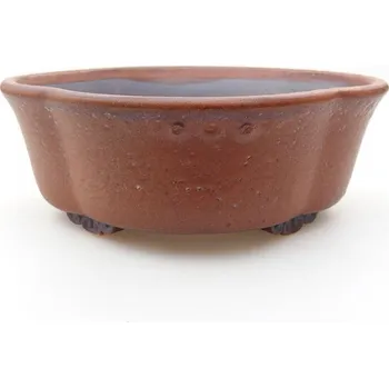 Květináč Keramická bonsai miska 14 x 13 x 5 cm hnědá 99835