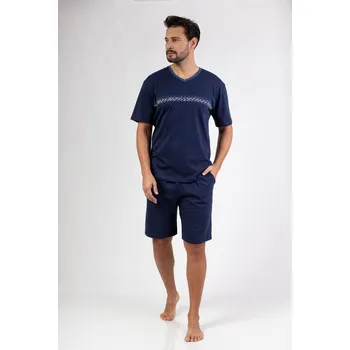 Pánské pyžamo 476 PÁNSKÉ PYŽAMO W/25 tmavě modrá XL