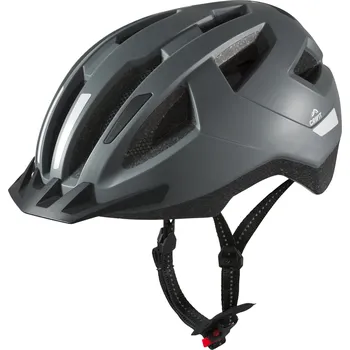 Cyklistická přilba CRIVIT Dámská / Pánská cyklistická helma s koncovým světlem (šedá, L/XL)