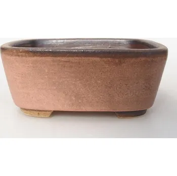 Květináč Keramická bonsai miska 10 x 8,5 x 4 cm řůžová 138252