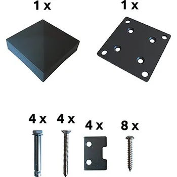 Zábradlí UMAKOV Pětka sloupku Al s přísluš. antracit AL 130x130mm