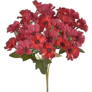 umělá květina Krásenka trs x5 - vínová 30 cm