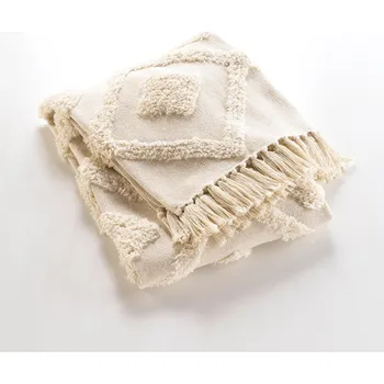 Přehoz na lůžko Douceur d'intérieur Tuftovaný přehoz na postel s třásněmi, 125 x 150 cm, INCA