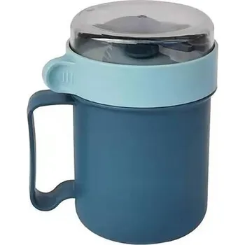 Odkapávač na nádobí ERBO kelímek na cereálie, 500 ml kelímek na jogurt se lžičkou a víčkem, kelímek na cereálie,