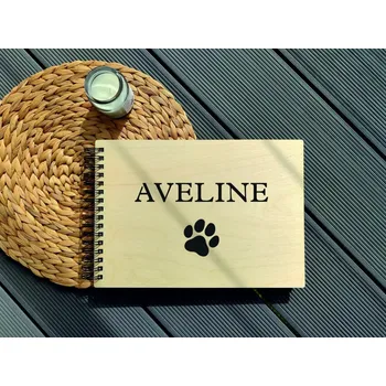 Fotoalbum Dřevěné fotoalbum pro mazlíčky s vyřezaným motivem - D-decor