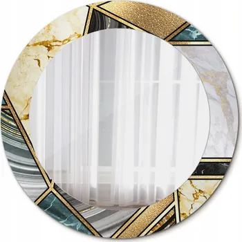 Zrcadlo Závěsné Zrcadlo Kulaté Mramorový styl 60 cm